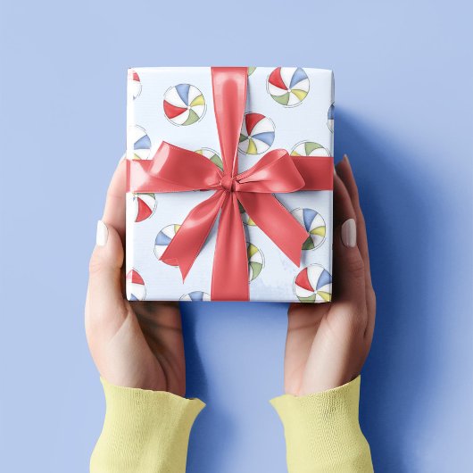 Schattigee zomerpatroon strandballen cadeaupapier