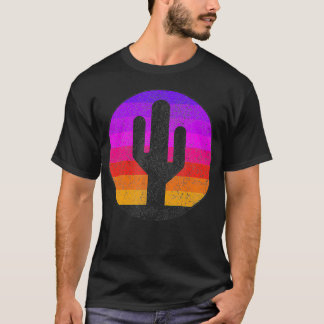 Schattigee Zomerstijl  Retro Saguaro Cactus Sun T-shirt