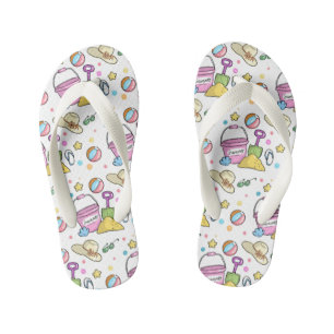 Schattigee zomerstrand vakantie doedels patroon kinder teenslippers