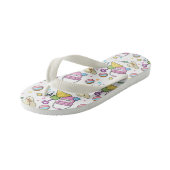Schattigee zomerstrand vakantie doedels patroon kinder teenslippers (Schuin)