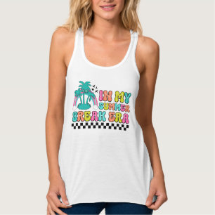 Schattigee zomervakantie tijdperk woordkunst tanktop