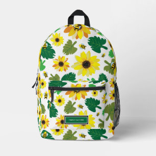Schattigee zonnebloem bij print gesneden naaizak bedrukte rugzak