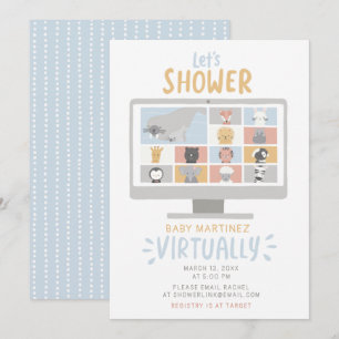 Schattigee zoom dieren computer virtueel baby show kaart