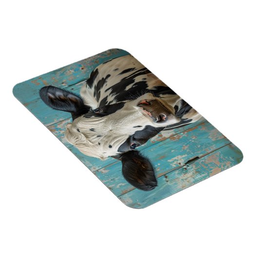 Schattigee Zuivel Koe Boerderij Schilderij Magneet (Rechterzijde)