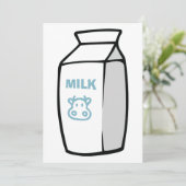 Schattigee zuivel Koe Cartoon Melk Karton Illustra Kaart (Staand voorkant)