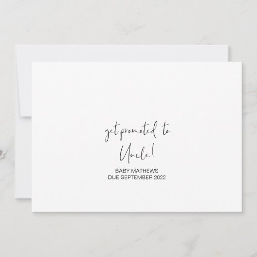 Schattigee zwangerschap onthult broeder we verwach kaart (Achterkant)