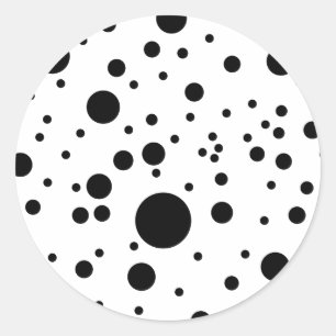 Schattigee zwart & wit dalmatische vlekken ronde sticker