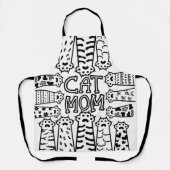 Schattigee zwart-witte poten van de kat schort (Voorkant)