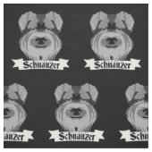 Schattigee zwart-witte Schnauzer Stof (Swatch)