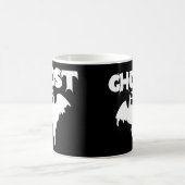 Schattigee zwart-witte spook Halloween Koffiemok (Center)