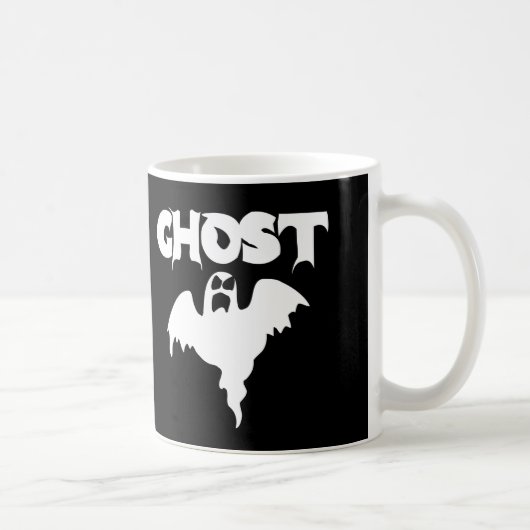 Schattigee zwart-witte spook Halloween Koffiemok (Rechts)