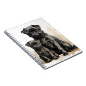 SCHATTIGEE ZWARTE BRUSSELSE GRIFFONHONDEN NOTITIEBOEK (Rechterzijde)