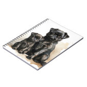 SCHATTIGEE ZWARTE BRUSSELSE GRIFFONHONDEN NOTITIEBOEK (Linkerzijde)
