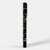 Schattigee zwarte en gouden paddenstoel gepersonal Case-Mate iPhone case (Achterkant / Rechts)