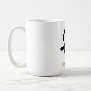 Schattigee zwarte gezicht panda op cup koffiemok