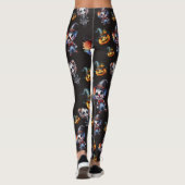 Schattigee zwarte Halloween Leggings (Achterkant)