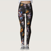 Schattigee zwarte Halloween Leggings (Voorkant)
