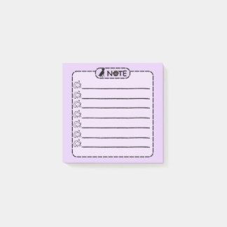 Schattigee zwarte hond gepersonaliseerde post-it n post-it® notes