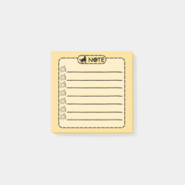 Schattigee zwarte hond gepersonaliseerde post-it n post-it® notes