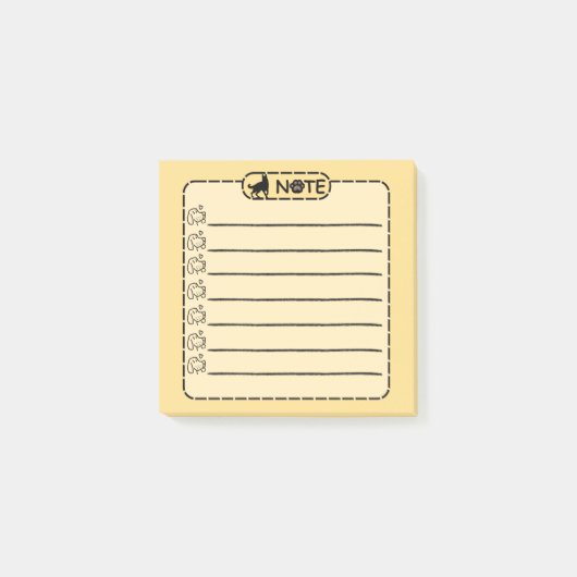 Schattigee zwarte hond gepersonaliseerde post-it n post-it® notes (Voorkant)
