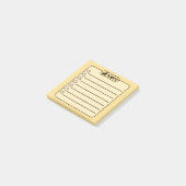 Schattigee zwarte hond gepersonaliseerde post-it n post-it® notes (Schuin)