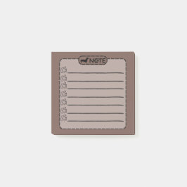 Schattigee zwarte hond gepersonaliseerde post-it n post-it® notes