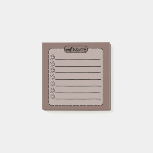 Schattigee zwarte hond gepersonaliseerde post-it n post-it® notes (Voorkant)