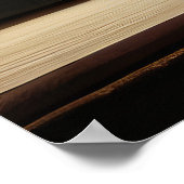 Schattigee zwarte kat en bloemen poster (Hoek)