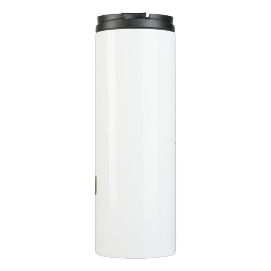 Schattigee zwarte kat floraal grillig thermosbeker (Achterkant)