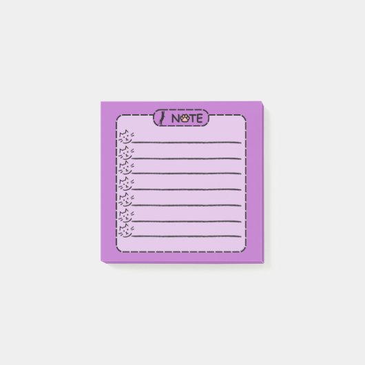 Schattigee zwarte kat gepersonaliseerde post-it no post-it® notes (Voorkant)