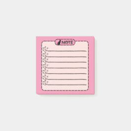 Schattigee zwarte kat gepersonaliseerde post-it no post-it® notes