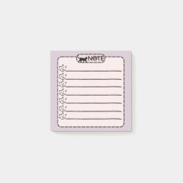 Schattigee zwarte kat gepersonaliseerde post-it no post-it® notes