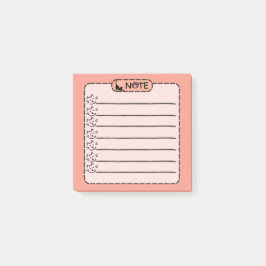 Schattigee zwarte kat gepersonaliseerde post-it no post-it® notes