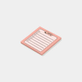 Schattigee zwarte kat gepersonaliseerde post-it no post-it® notes (Schuin)