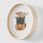 Schattigee zwarte kat in pompoen – Trick or treat (Hoek)