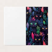 Schattigee Zwarte Kat Kaart (Buitenkant ongevouwen)
