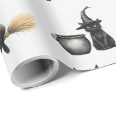 Schattigee zwarte katten Halloween Cadeaupapier (Rol Hoek)