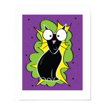 Schattigee zwarte kattenillustratie - Kinder diere