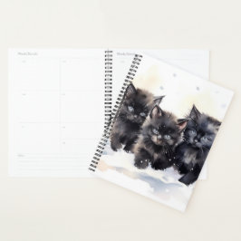 Schattigee zwarte Kittens Planner