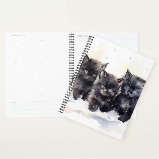 Schattigee zwarte Kittens Planner (Display)