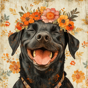 Schattigee Zwarte Labrador Retriever Dog Sinaasapp Draagtas
