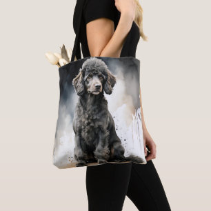 SCHATTIGEE ZWARTE MINIATUUR POEDEL PUPPY HOND DRAAGTAS