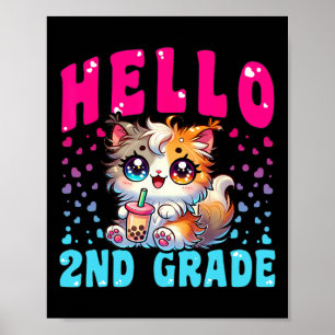 Schattigeste Hallo 2e klas kattenmeisjes voor eers Poster