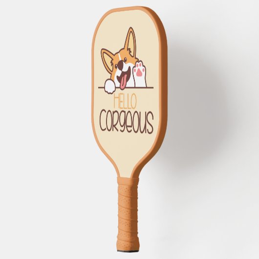 Schattigeste Hallo Corgi Pickleball Paddle (Links)