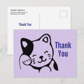 Schattigeste Hallo Kitty Cat Waving Briefkaart (Voorkant / Achterkant)