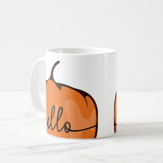 Schattigeste Hallo mobieltje Script Herfst Autumn Koffiemok (Voorkant links)