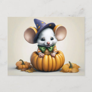 Schattigeste Hallo muis halloween herfst Briefkaart