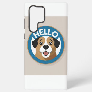 Schattigeste Hallo pup "?" mobiel Hoesje Samsung Galaxy Hoesje