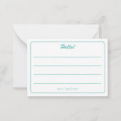 Schattigeste Hallo regenbooghart Notitiekaartje (Achterkant)