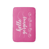 Schattigeste Hallo roze Badmat (Voorkant Verticaal)